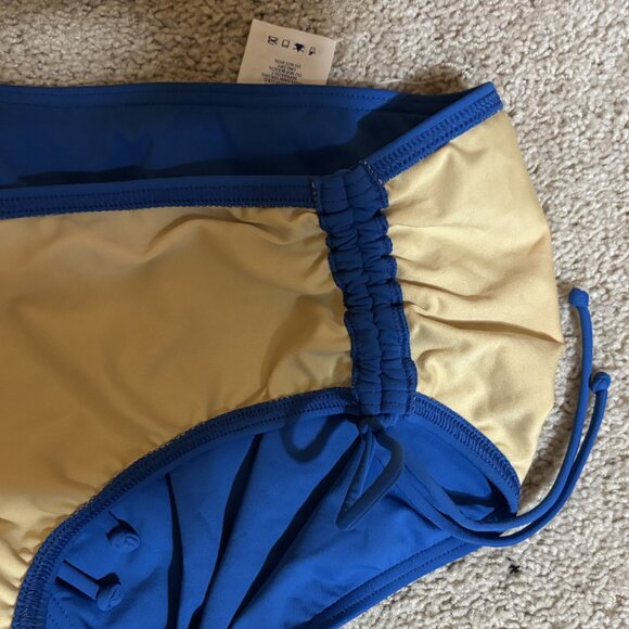 VTG Lands' End Ladies ribbed Blue fabric 6 NWOT- SWIM BOTTOM BRIEF ONLY) - Picture 3 of 8